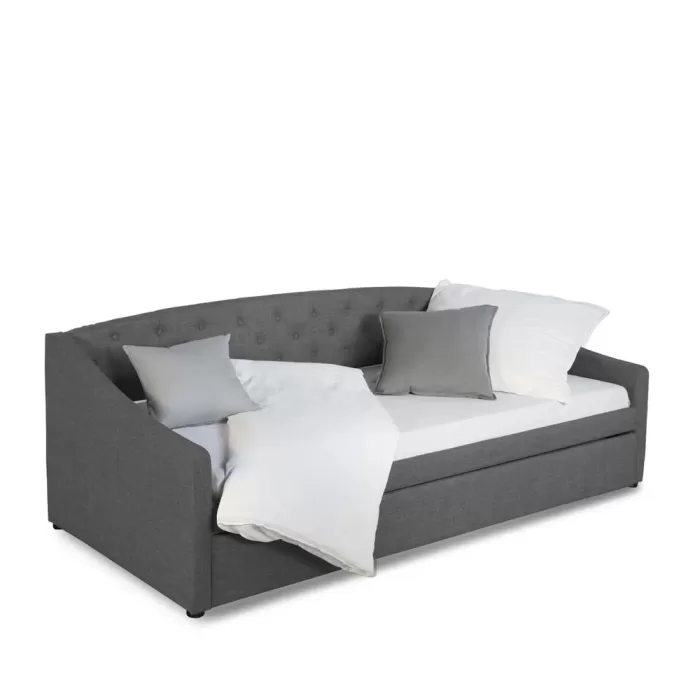 Ausziehbett 90x200 - Schlafsofa mit zweitem Bett 90x200 - Schlafcouch Polster in Grau