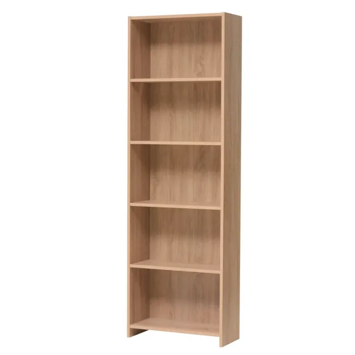 Funktionales Standregal 57 cm Breite - Regal mit fünf Ablagefächern für optimale Organisation - Farbe: Natur