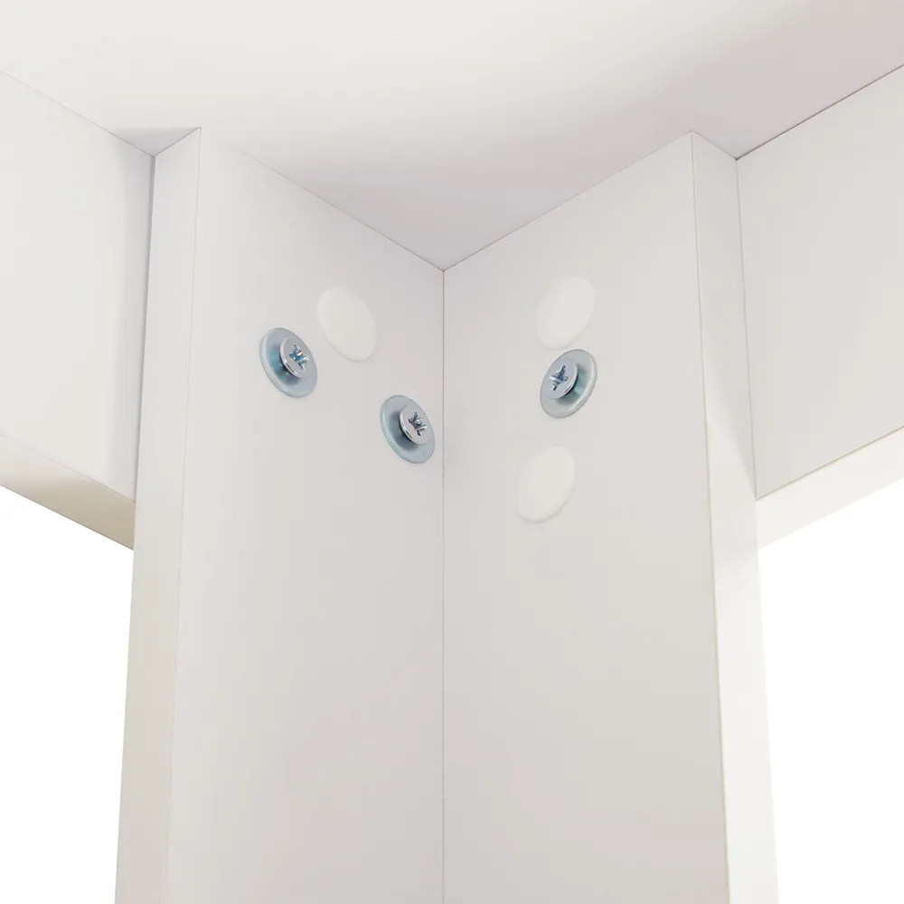 Einladendes Ambiente: Kompakter Esszimmertisch 90x60 cm für Singles und Paare - Farbe: Weiß