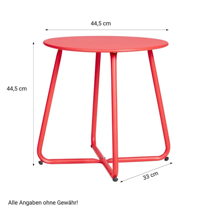 Lebendiges Gartenambiente: Platzsparendes Set in lebhafter Farbe für tolle Momente – Farbe: Rot