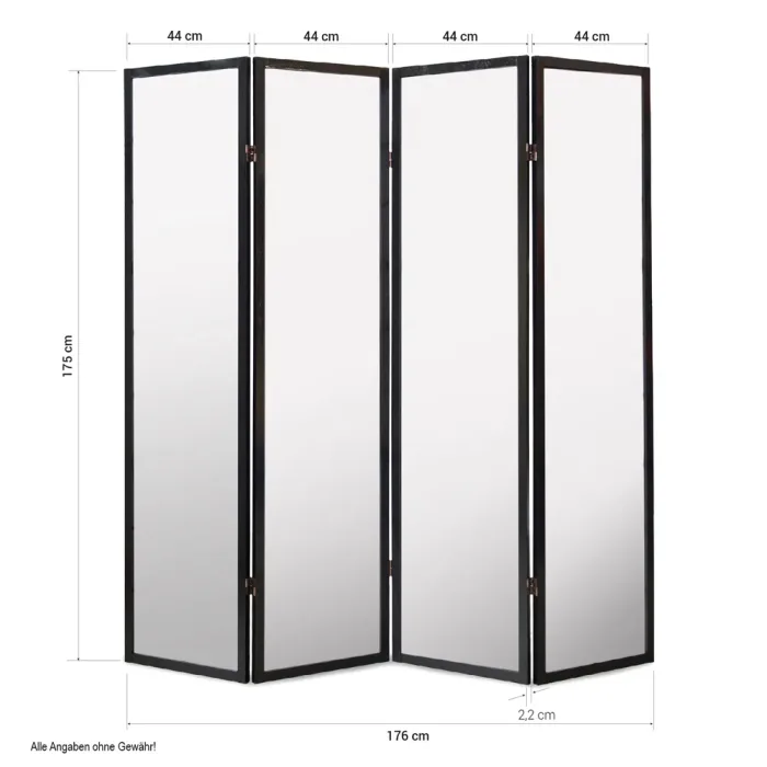 Geprüfte Retourware - Paravent - 4-teilig - Holzquadrate Reispapier - 176 cm Breite und 175 cm Höhe - Farbe: Braun mit Weiß