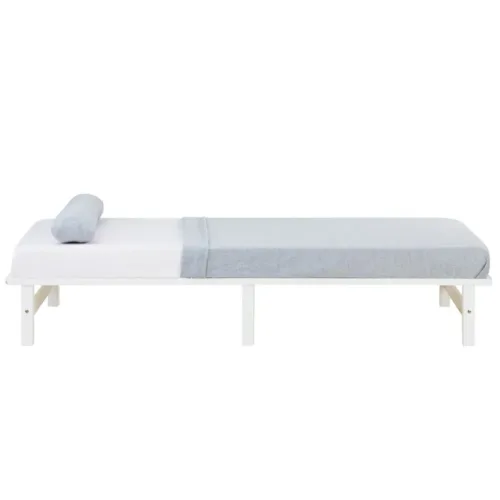 Geprüfte Retourware - Einzelbett 90×200 cm - Massivholz Futonbett in Weiß ohne Kopfteil