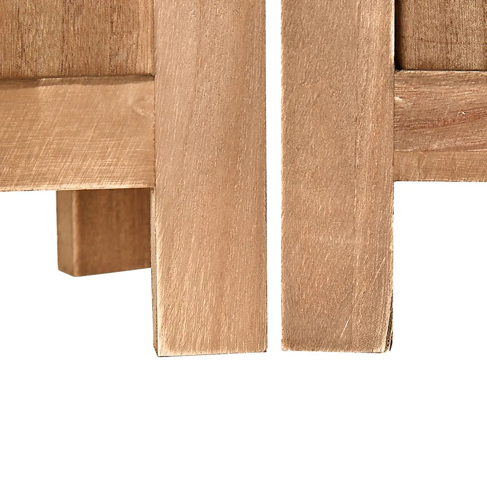 Geprüfte Retourware - Paravent Raumteiler 3-teilig, 120x170 cm - Raumtrenner mit Rattanoptik Element in Natur