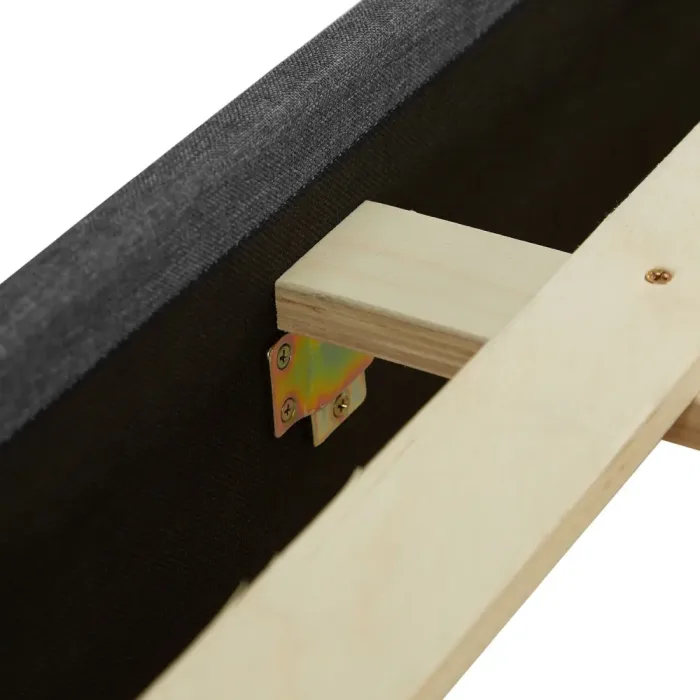 Polsterbett 160x200 - Doppelbett ohne Kopfteil - Farbe: Grau