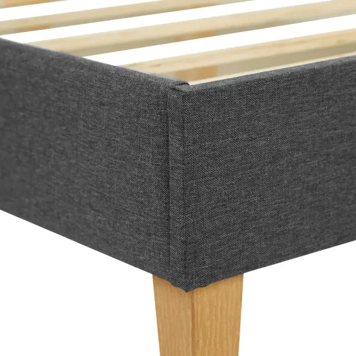 Polsterbett 90x200 - Einzelbett ohne Kopfteil - Farbe: Grau