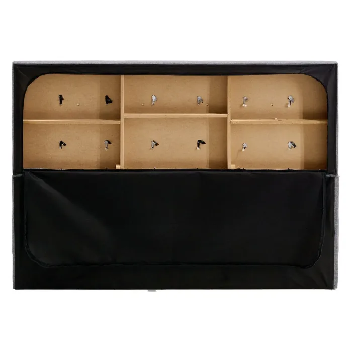 Polsterbett 140x200 - Doppelbett mit zwei Bettkästen - Farbe: Grau