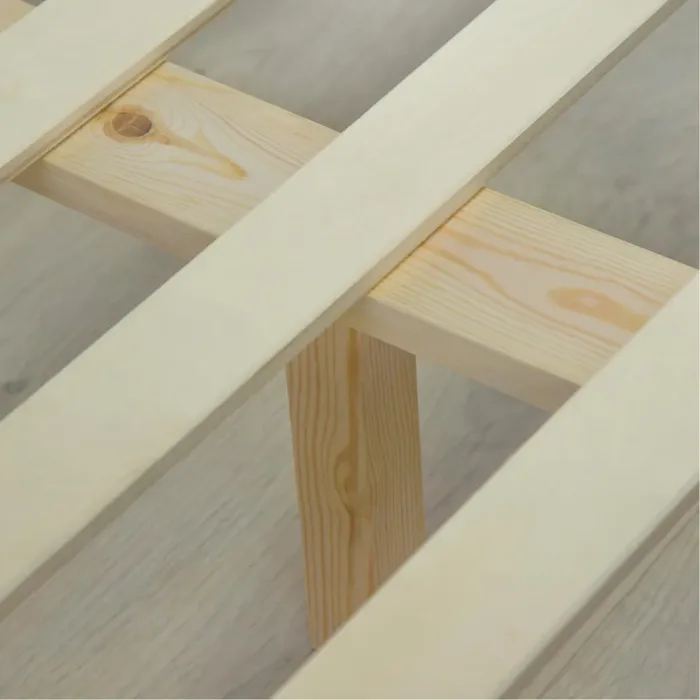 Massivholzbett 160x200 - Doppelbett aus Echtholz mit Komfort Kopfteil - Farbe: Weiß