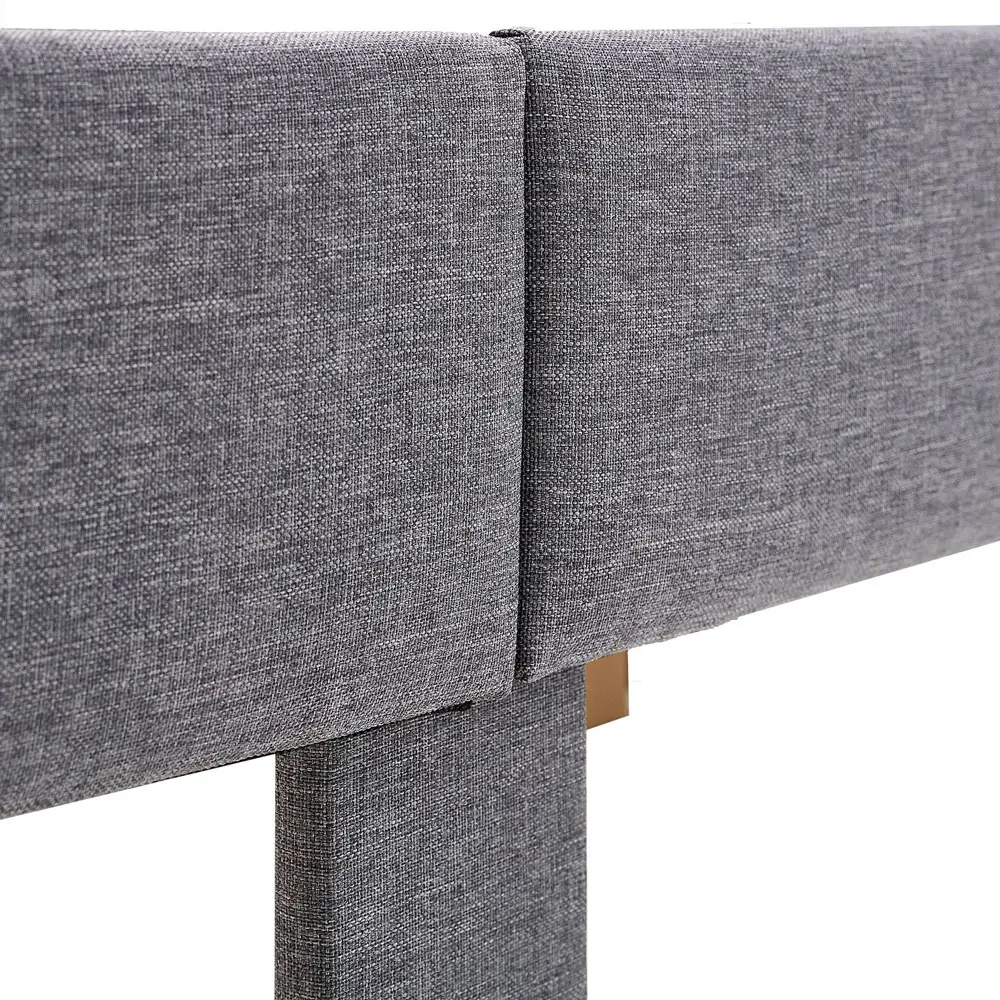 Polsterbett 160x200 - Doppelbett ohne Kopfteil - Farbe: Grau