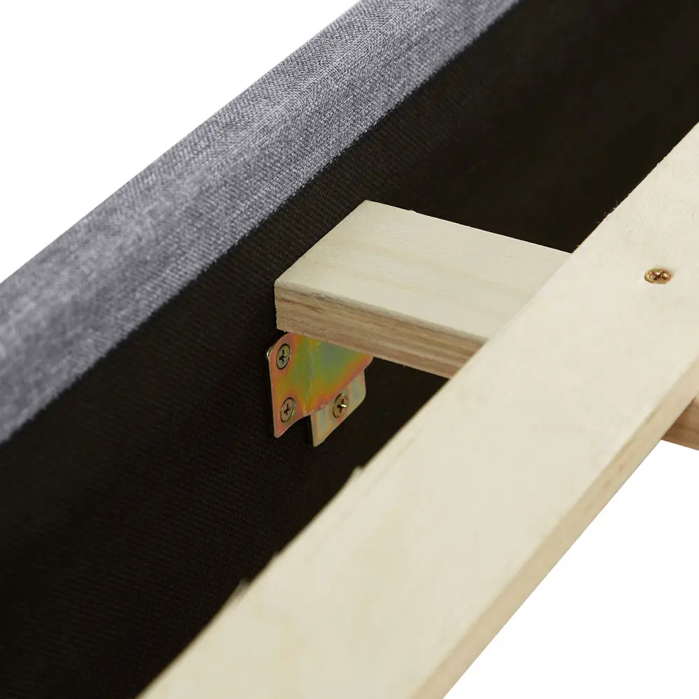 Polsterbett 160x200 - Doppelbett ohne Kopfteil - Farbe: Grau