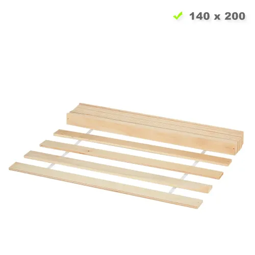 Komfortables Lattenrost 140x200 aus stabilem Kiefernholz - Massivholz in Natur