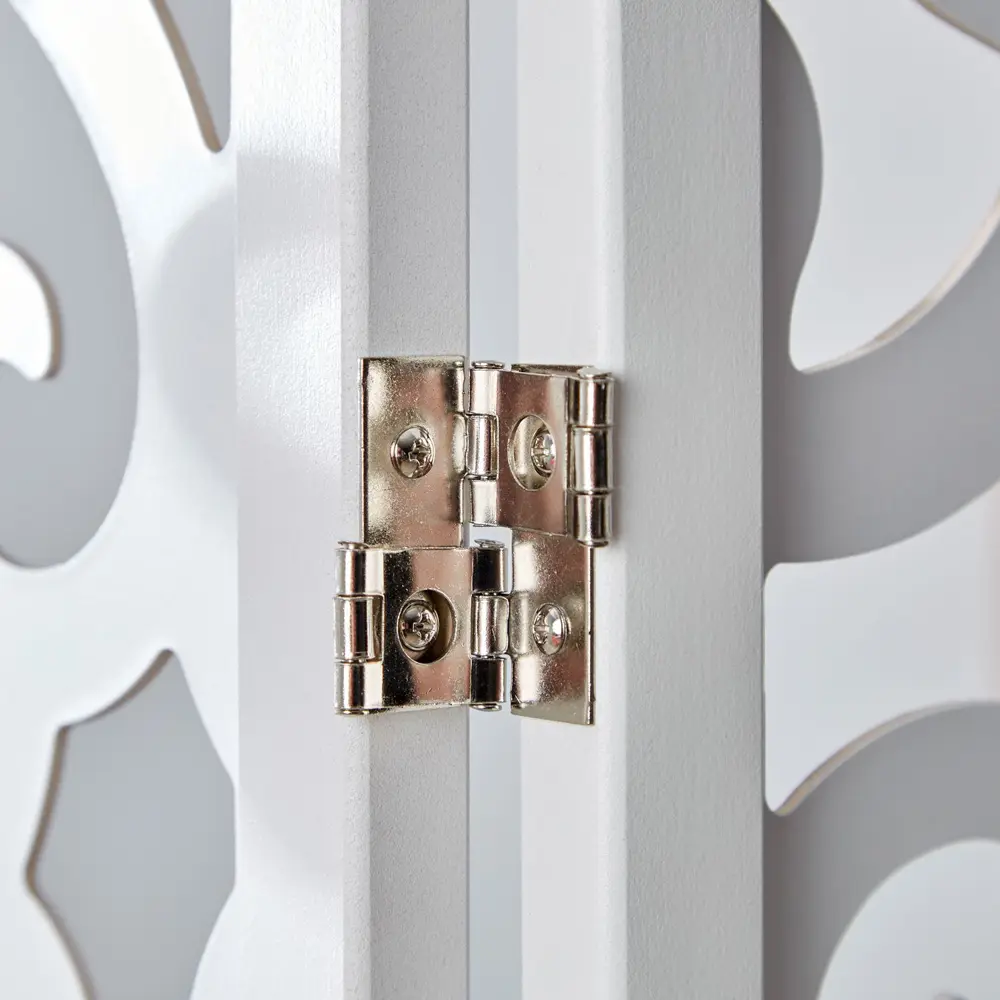 Geprüfte Retourware – Paravent Raumteiler 5-teilig, 215x175cm - Holz mit Holzverzierung - Weiß