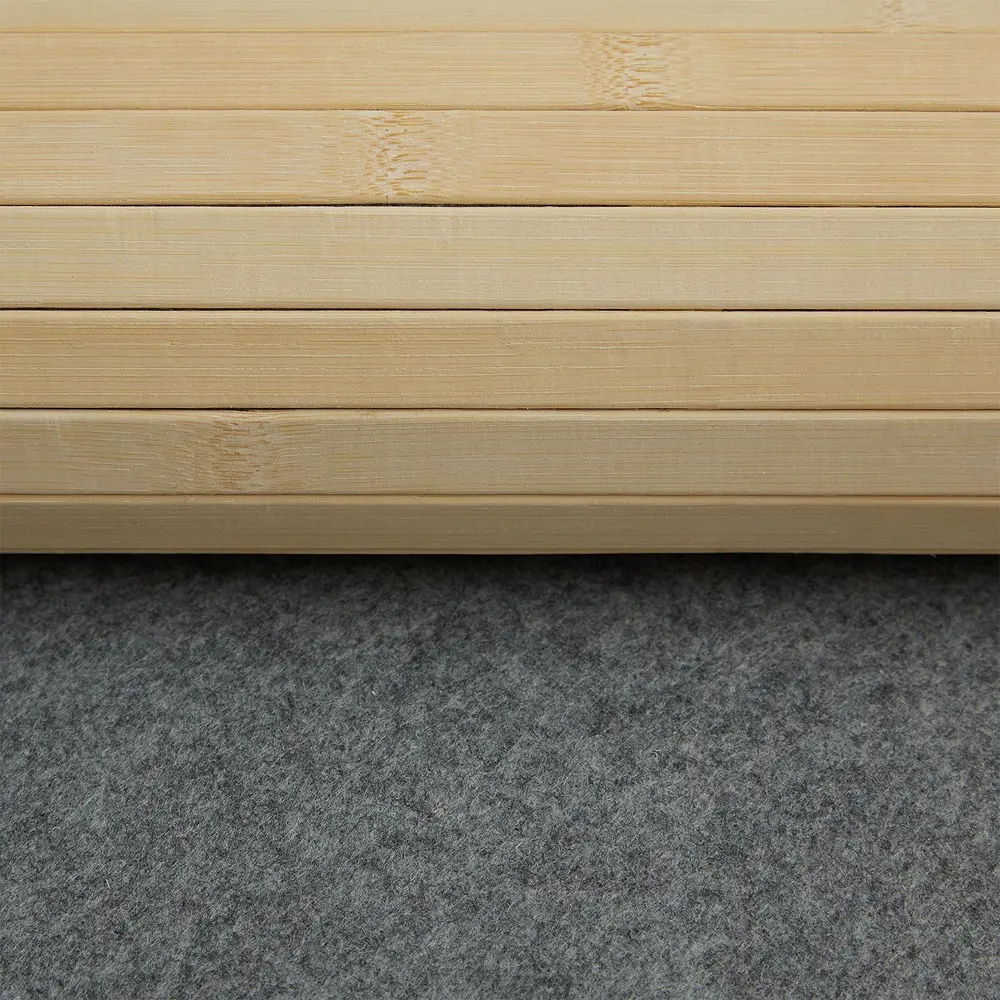 Paravent 250 cm Breite 145 cm Höhe – Raumteiler aus Bambus in Wellenoptik – Farbe: Natur